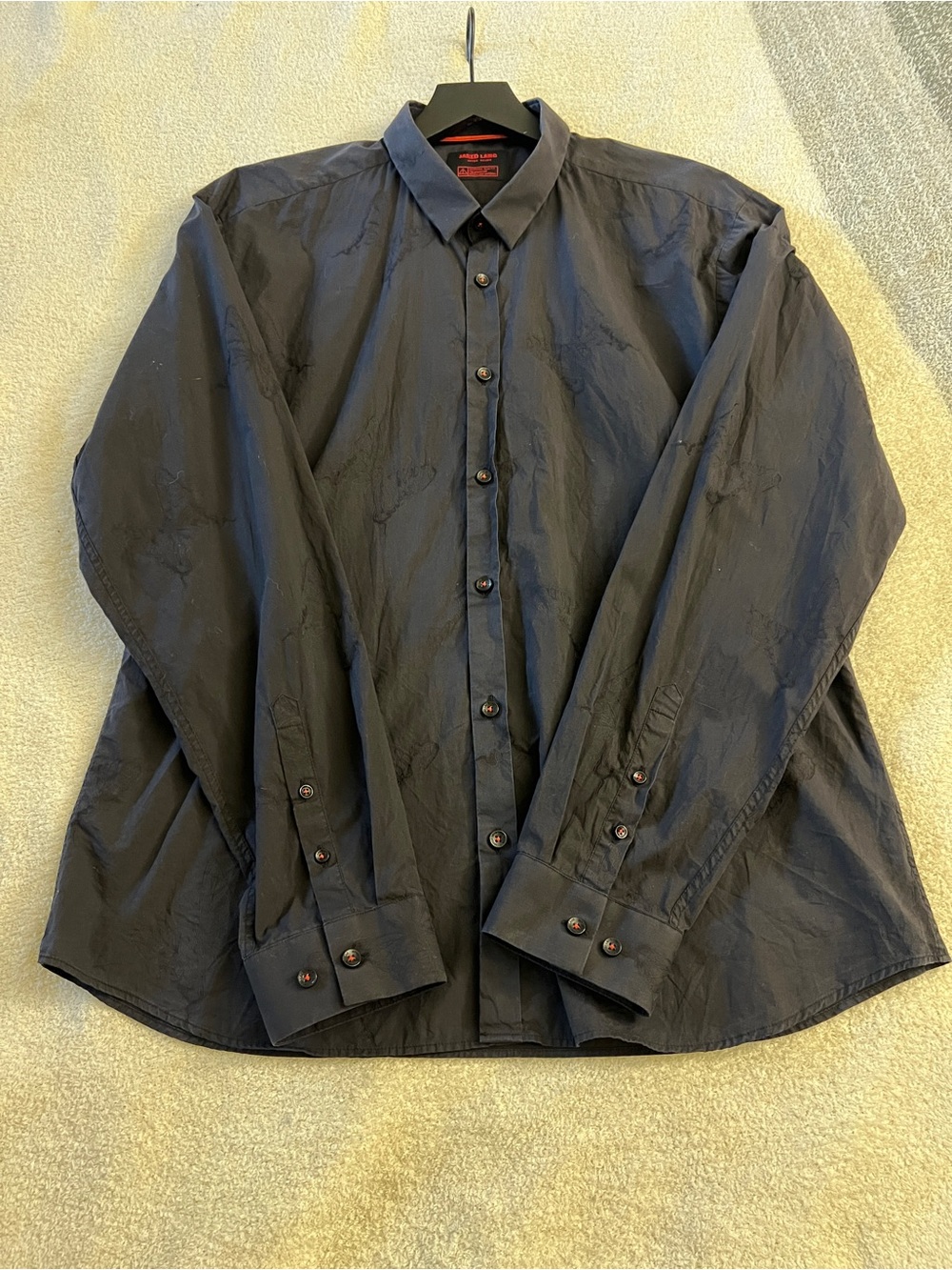 Jared Lang After Hours Black Butterfly Shirt Men’s L Slim Fit Cotton